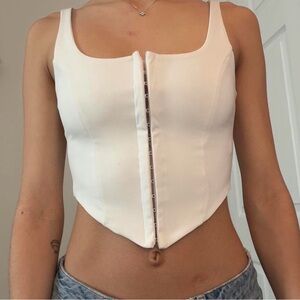 Women's White Corset Top